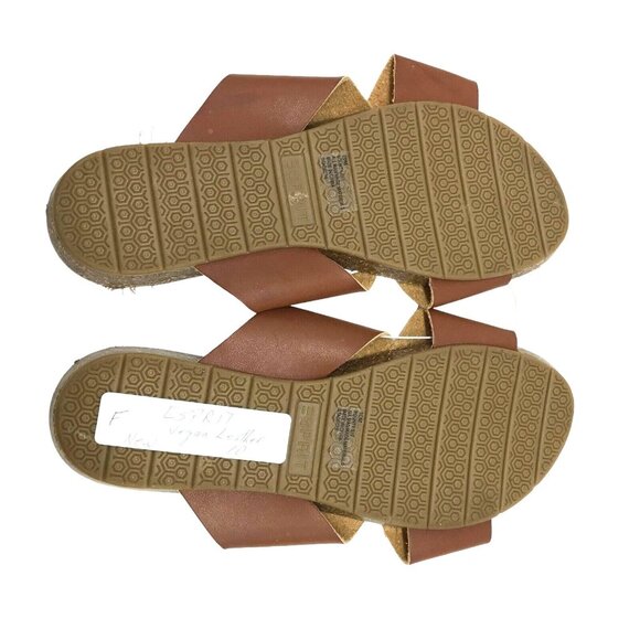 ESPRIT Flat Slip On Sandals Womens Size 10 Strappy Vegan Leather Bounty - Picture 5 of 6